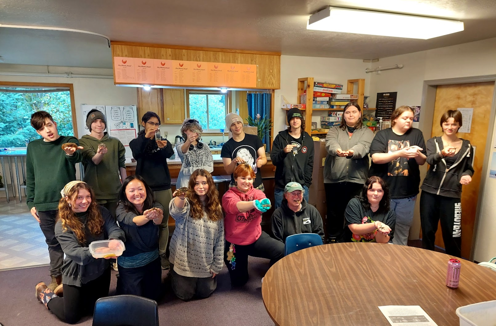 Students in classroom with KBNERR Educators