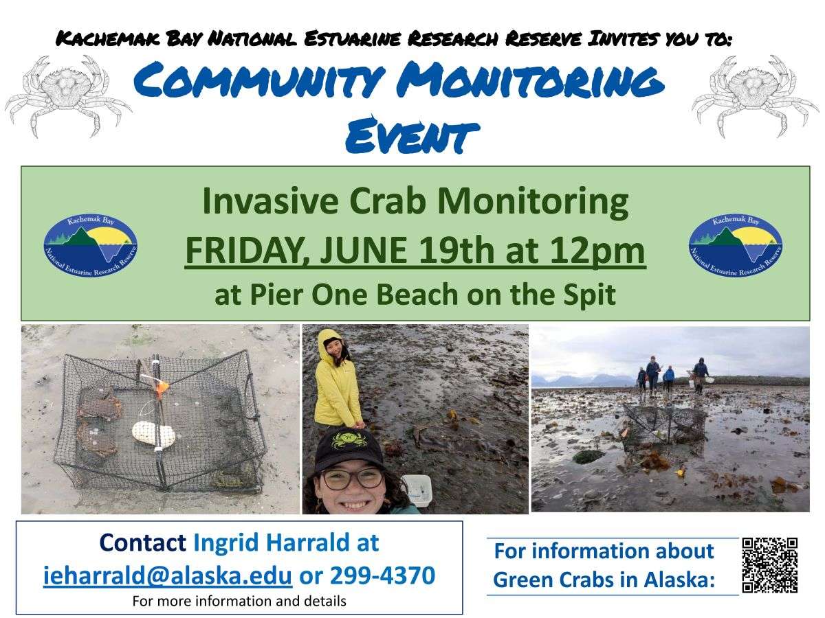 event flyer with photos of crab traps